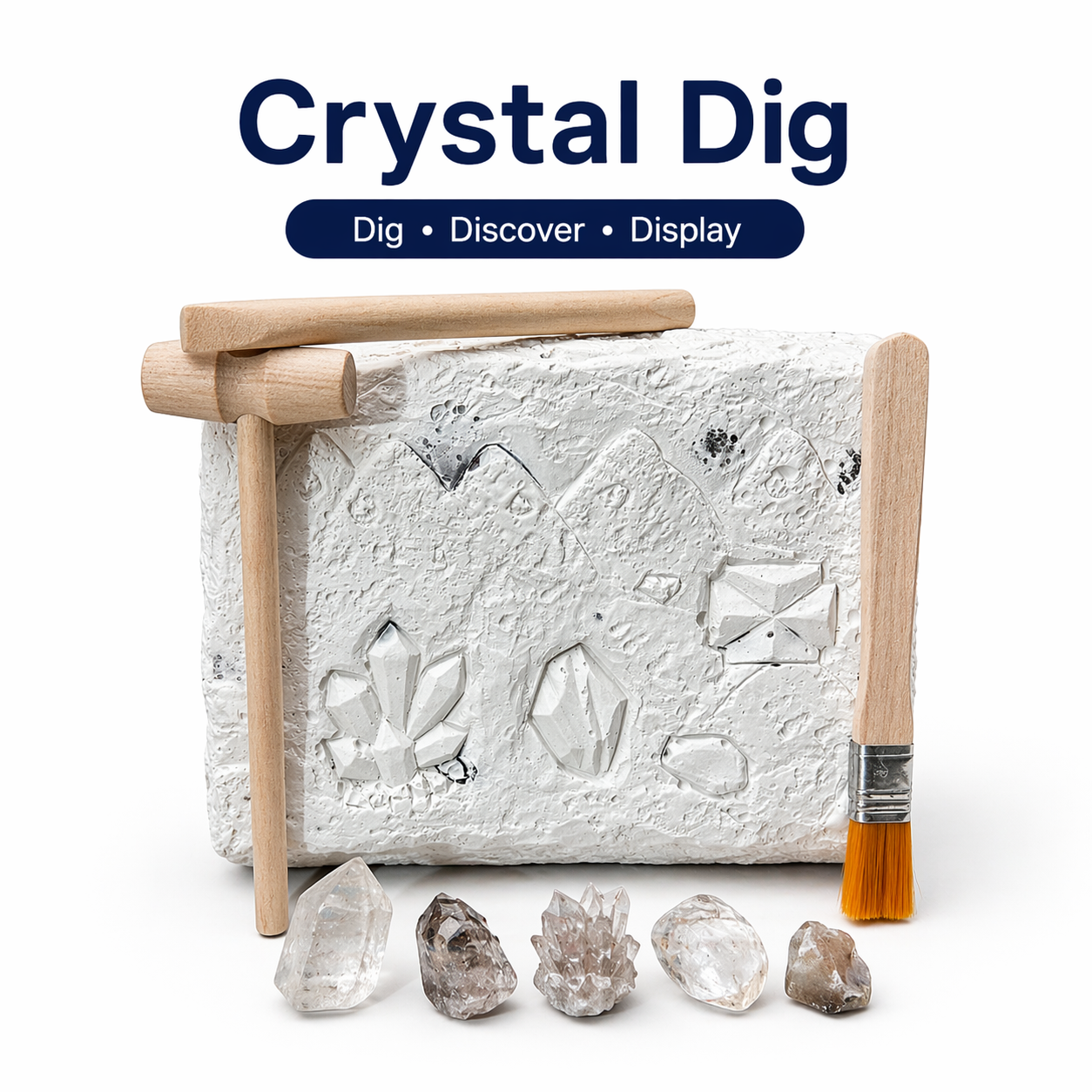 Crystal Dig Kit & Mystery Box for Adults&Child: Includes Natural  Random Crystals Worth over $55 - Blind Box Treasure Hunt Excavation for Healing Self-Care Gift&Stress relief