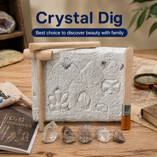 Crystal Dig Kit & Mystery Box for Adults&Child: Includes Natural  Random Crystals Worth over $55 - Blind Box Treasure Hunt Excavation for Healing Self-Care Gift&Stress relief