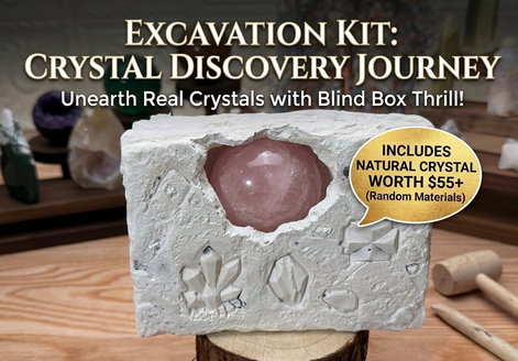 Crystal Dig Kit & Mystery Box for Adults&Child: Includes Natural  Random Crystals Worth over $55 - Blind Box Treasure Hunt Excavation for Healing Self-Care Gift&Stress relief